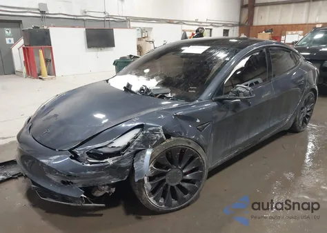 2021 Tesla Model 3 Performance Dual Motor All-Wheel Drive from USA, damaged, VIN 5YJ3E1EC2MF087706